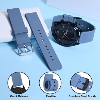 Foto 3 | Foto 3 | Correa de Reloj Wocci de Silicona de 20 mm con Hebilla Negra de Acero Inoxidable - Venta Internacional