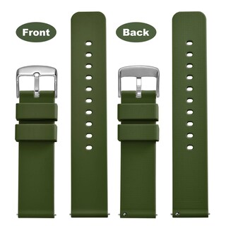 Foto 4 | Foto 4 | Correa de Reloj Wocci de Silicona Verde Militar 22 mm con Hebilla Plateada - Venta Internacional