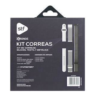 Foto 7 | Foto 7 | Kit Correas Smartwatch Stf Kronos: Textil, Silicon Y Metálica 22mm
