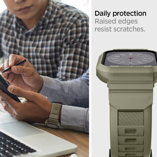 Foto 6 | Foto 6 | Funda Con Correa Para Apple Watch Spigen Rugged Armor Pro Vintage Khaki De 45 Mm/44 Mm - Venta Internacional.