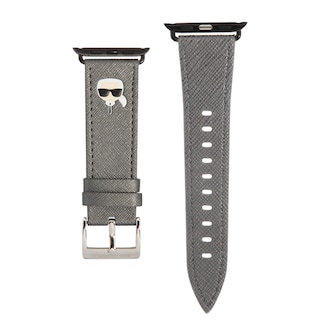 Foto 1 | Foto 1 | Correa Original Karl Saffiano Apple Watch 38/40mm Plata
