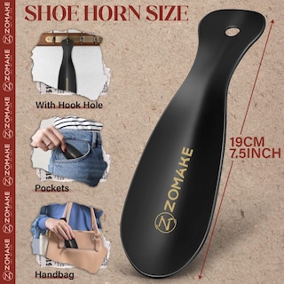 Foto 2 | Foto 2 | Shoehorn Zomake, Metal, Acero Inoxidable, 19 Cm, Portátil, Paquete De 2 - Venta Internacional.