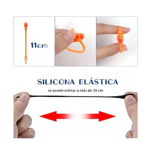 Foto 3 | Foto 3 | Aqujetas de Silicona Elásticas para Tenis