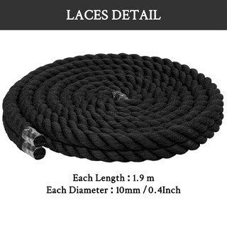 Foto 6 | Foto 6 | Cordones Para Zapatos Endoto Thick Rope Para Air Force 1, Color Negro, 12,7 Mm - Venta Internacional.
