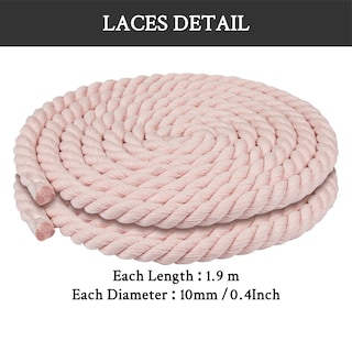 Foto 6 | Foto 6 | Cordones Para Zapatos Endoto Thick Rope Para Air Force 1, Rosa, 10 Mm - Venta Internacional.