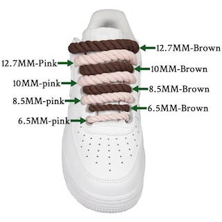 Foto 7 | Foto 7 | Cordones Para Zapatos Endoto Thick Rope Para Air Force 1, Rosa, 10 Mm - Venta Internacional.