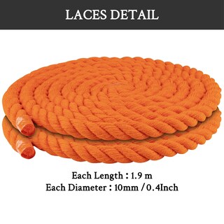 Foto 6 | Foto 6 | Cordones Para Zapatos Endoto Thick Rope Para Air Force 1, Color Naranja, 12,7 Mm - Venta Internacional.