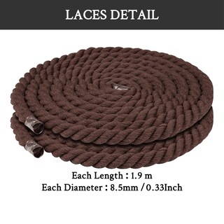 Foto 6 | Foto 6 | Cordones Para Zapatos Endoto Thick Rope Para Air Force 1, Color Marrón, 8,5 Mm - Venta Internacional.