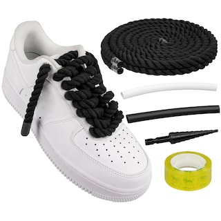 Foto 1 | Foto 1 | Cordones Para Zapatos Endoto Thick Rope Para Air Force 1, Color Negro, 10 Mm - Venta Internacional.