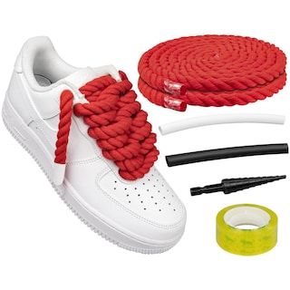Foto 1 | Foto 1 | Cordones Para Zapatos Endoto Thick Rope Para Air Force 1, Color Rojo, 10 Mm - Venta Internacional.