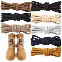 4 Par Agujetas Botas Combinadas Redondas Reforzadas 120cm