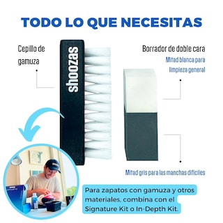 Foto 3 | Foto 3 | Kit de Limpieza de Tenis y Zapatos de Gamuza Shoozas Incluye Borrador de Doble Cara y Cepillo para Gamuza 2 pz