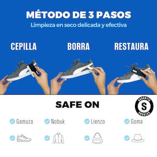 Foto 4 | Foto 4 | Kit de Limpieza de Tenis y Zapatos de Gamuza Shoozas Incluye Borrador de Doble Cara y Cepillo para Gamuza 2 pz