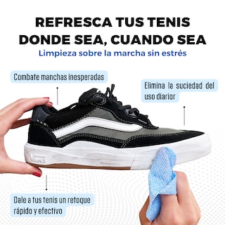 Foto 4 | Foto 4 | Toallitas de Limpieza de Tenis y Zapatos - Paquete de 60 Toallitas con doble poder Shoozas