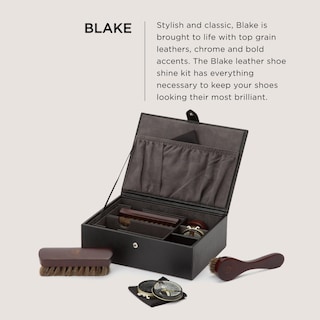Foto 2 | Foto 2 | Kit De Limpiabotas Wolf Blake Negro/gris Con Cepillos Y Abrillantador - Venta Internacional.