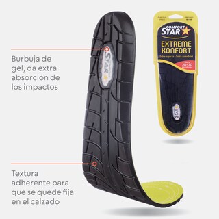 Foto 3 | Foto 3 | Plantilla Extreme Konfort Comfort Star Negro 28/30