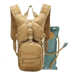 Foto 1 | Foto 1 | Mochila Hidratación Táctica Ciclismo Bolsa De Agua 3l Estilo 2 Eo Safe Imports Esi-14418 Beige