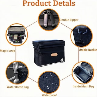 Foto 7 | Foto 7 | Bolsa Para Manillar De Bicicleta Meimesu Impermeable Con Soporte Para Teléfono De 8 Pulgadas - Venta Internacional.
