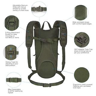 Foto 3 | Foto 3 | Mochila De Hidratación Unigear Tactical De 3 Litros Con Bolsa De Agua - Venta Internacional.