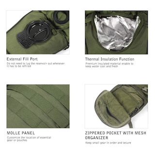 Foto 4 | Foto 4 | Mochila De Hidratación Unigear Tactical De 3 Litros Con Bolsa De Agua - Venta Internacional.