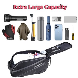 Foto 3 | Foto 3 | Bolsa Trasera Para Bicicleta Rzahuahu 3 En 1, Ampliable, 18 L, Negra - Venta Internacional.