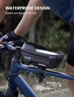 Foto 2 | Foto 2 | Bolsa Impermeable Para Cuadro De Bicicleta Lamicall Con Soporte Para Teléfono De 1,3 L - Venta Internacional.
