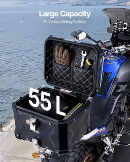 Foto 3 | Foto 3 | Maleta Vevor Universal Para Motocicleta, Aleación De Aluminio, 55 L, Impermeable - Venta Internacional.