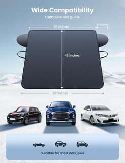 Foto 5 | Foto 5 | Funda De Parabrisas Lamicall Para Hielo Y Nieve Impermeable 800d Oxford - Venta Internacional.