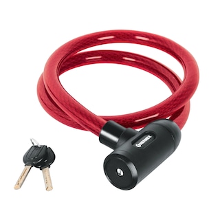 Foto 1 | Foto 1 | Candado Cable con Llave 20 mm 1.20 m Hermex 43921 color Rojo