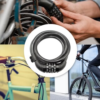 Foto 6 | Foto 6 | Candado para Bicicleta Luma Match Cable 150 cm 4 Dígitos con Soporte
