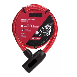 Foto 2 | Foto 2 | Candado De Clave Con Llave Para Bicicleta Eo Safe Imports Esi-10630 Rojo