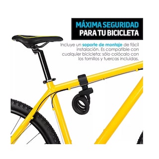 Foto 2 | Foto 2 | Candado Para Bicicleta 1.47 m Contra Agua Eo Safe Imports Esi-10629 Negro