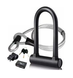 Foto 1 | Foto 1 | Candado Tipo U Para Bicicleta Belug Seguridad Con Llave Negro