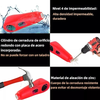 Foto 3 | Foto 3 | Alarma Motocicleta Freno Impermeable Acelerador Candado Eo Safe Imports Esi-13760 Rojo