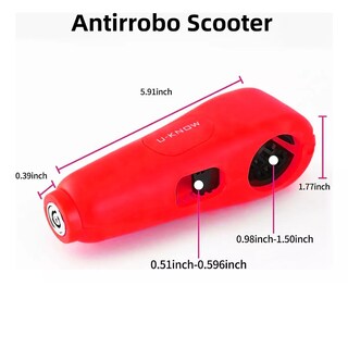 Foto 4 | Foto 4 | Alarma Motocicleta Freno Impermeable Acelerador Candado Eo Safe Imports Esi-13760 Rojo