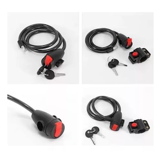 Foto 2 | Foto 2 | Candado De Cable Para Llave De Bicicleta Y Motocicleta 110cm Eo Safe Imports Esi-13759 Negro