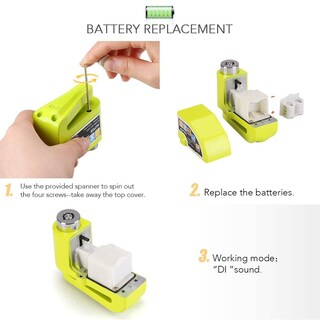 Foto 6 | Foto 6 | Candado De Freno Agptek De 110 Db Con Cable Recordatorio De 5 Pies, Candado Antirrobo Impermeable Co - Venta Internacional.