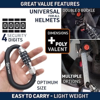 Foto 5 | Foto 5 | Mosquetón Urban Ur140 De Helmet Lock Con Código De 4 Dígitos Para Motocicleta - Venta Internacional.