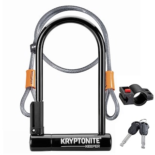 Foto 1 | Foto 1 | Bicicleta U-lock Kryptonite Keeper Estándar Con Cable De Acero Negro - Venta Internacional.