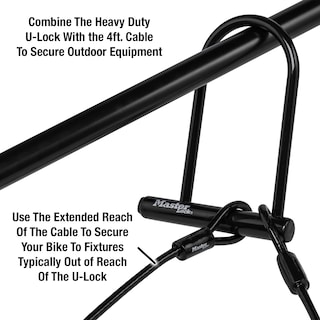 Foto 2 | Foto 2 | Candado Bike Lock Master Lock 7.25 U Con Cable En Forma De Bucle - Venta Internacional.