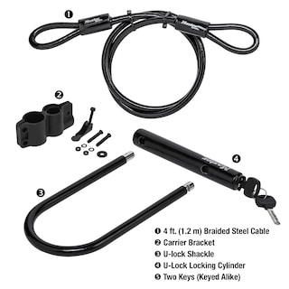 Foto 6 | Foto 6 | Candado Bike Lock Master Lock 7.25 U Con Cable En Forma De Bucle - Venta Internacional.