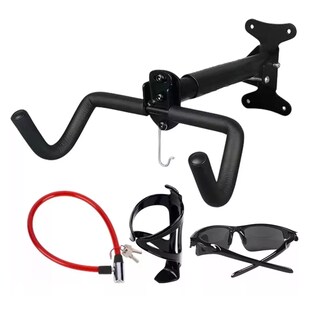 Foto 1 | Foto 1 | Set Soporte Gancho Bicicleta Pared+candado+gafas+botella Eo Safe Imports Esi-18105 Negro