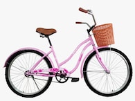 Bicicleta Black Panther Beach Cruiser color Rosa Rodada 24