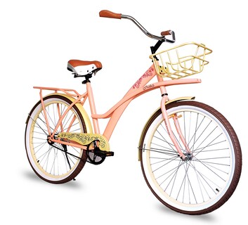 Foto 2 | Foto 2 | Bicicleta Black Panther Aruba Rodada 26 Color Beige Con Salpicadera Canasta Y Portabulto