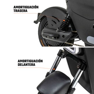 Foto 5 | Foto 5 | Bicicleta Electrica Scooter 35km/h Autonomía 100km 3 Vel 12v Gris