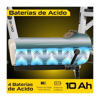 Foto 6 | Foto 6 | Bicleta Electrica Bicimoto 350w 12v 25km/h Luces Full Led Beige Bizmo
