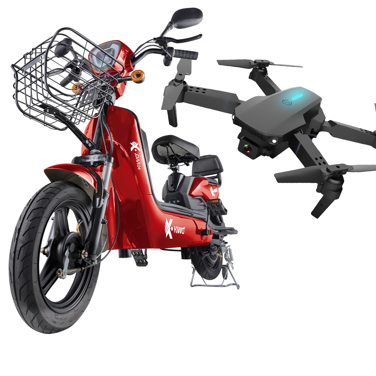 Bicicleta Eléctrica Rojo Kiwo Gy801