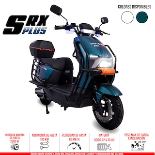 Foto 2 | Foto 2 | Bikeon Srx Plus Verde Moto Eléctrica Para Adultos Hasta 60 km/h Y 100 km Autonomía Frenos Hidráulicos Luces Led Batería