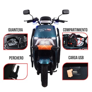 Foto 4 | Foto 4 | Bikeon Srx Plus Verde Moto Eléctrica Para Adultos Hasta 60 km/h Y 100 km Autonomía Frenos Hidráulicos Luces Led Batería