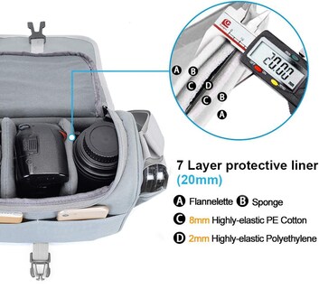 Foto 4 | Foto 4 | Funda De Cámara Caden D27 Con Bandolera Para Nikon, Canon Y Sony - Venta Internacional.